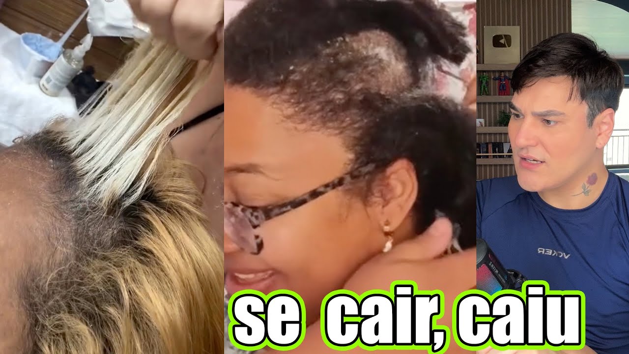 SE DER CORTE QUÍMICO, CAI!  O SONHO DELA ERA RASPAR O CABELO 😩
