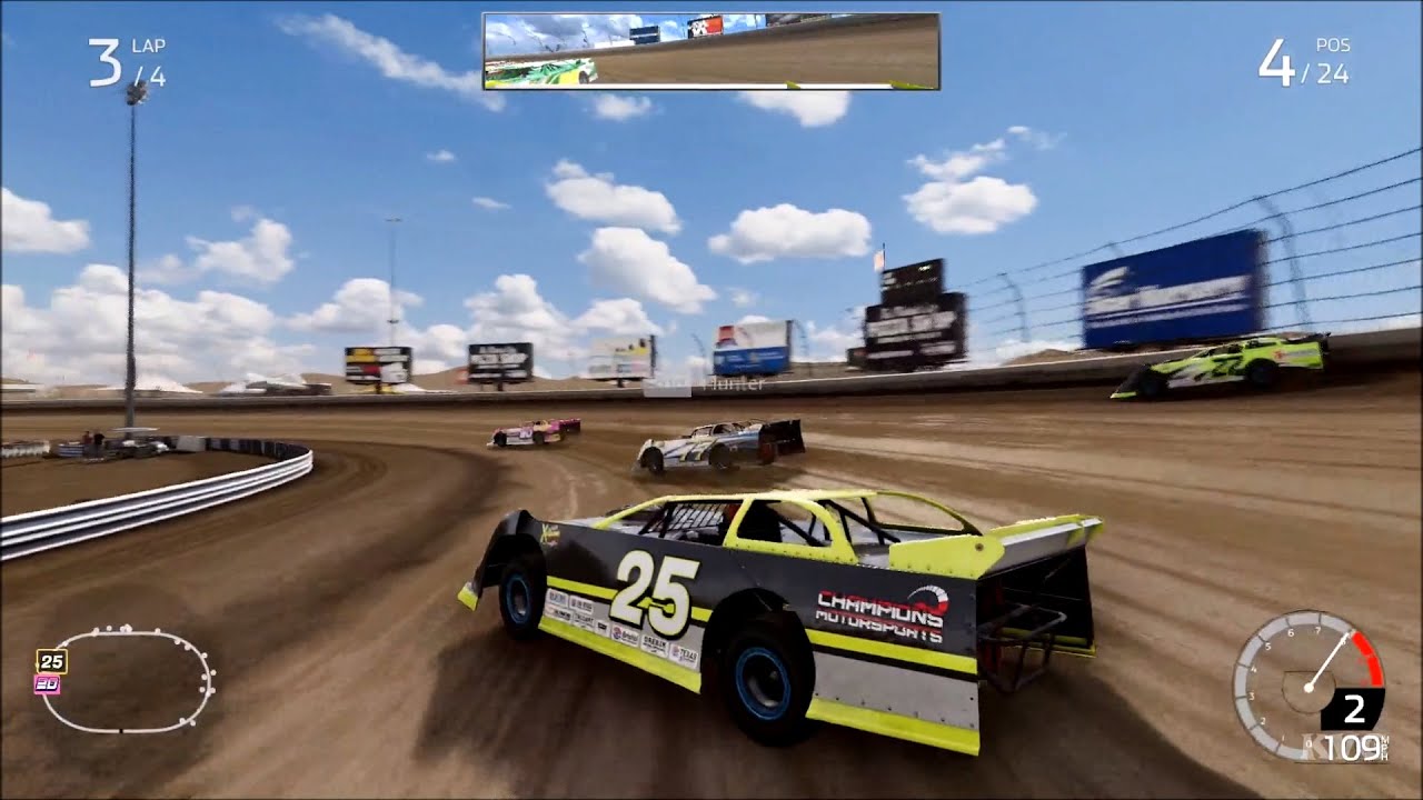 NASCAR Heat 5 - Las Vegas Dirt Track - Gameplay (PS4 HD) [1080p60FPS]