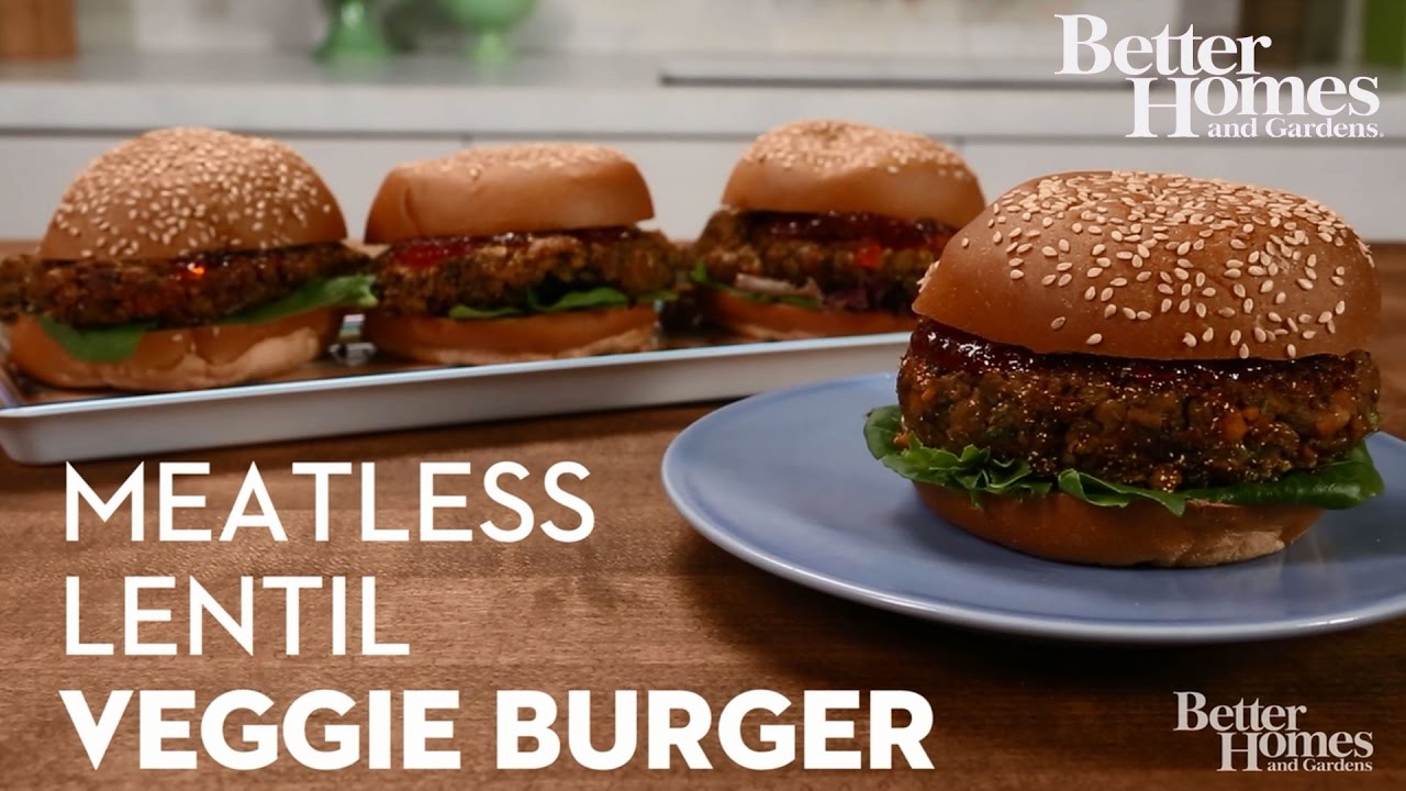 Meatless Lentil Veggie Burger
