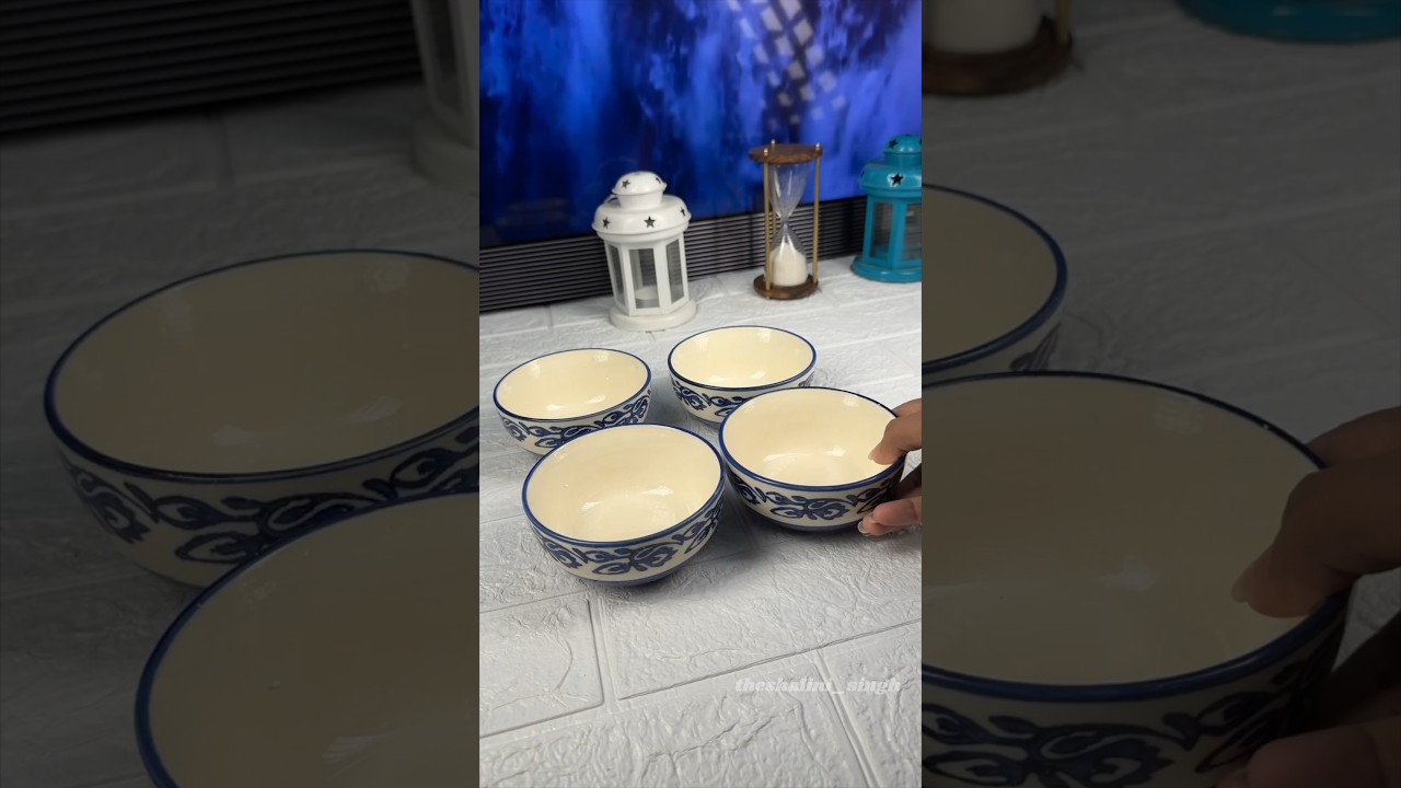 Link in bio📎. Meesho kitchen finds set of 4 ceramic bowl under 360/-. #youtubeshorts #shorts