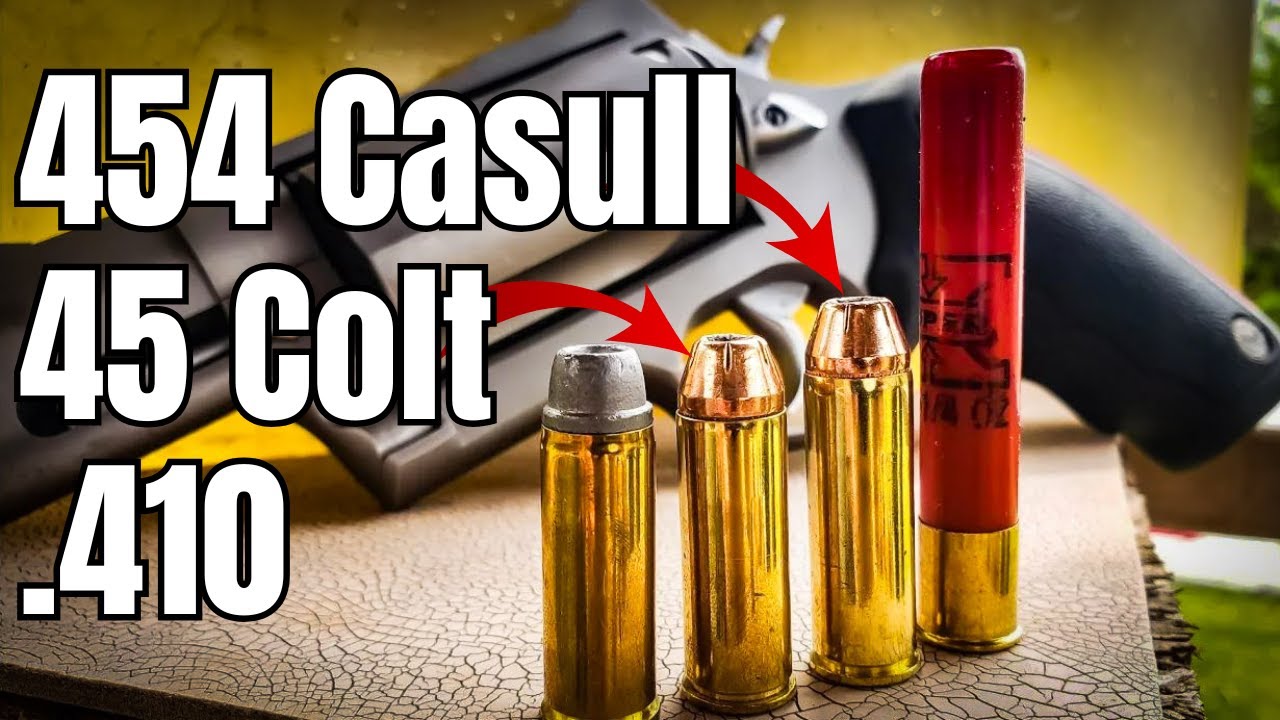 45colt vs 454 casull vs 410 - Ballistics Gel - Taurus Raging Judge Magnum