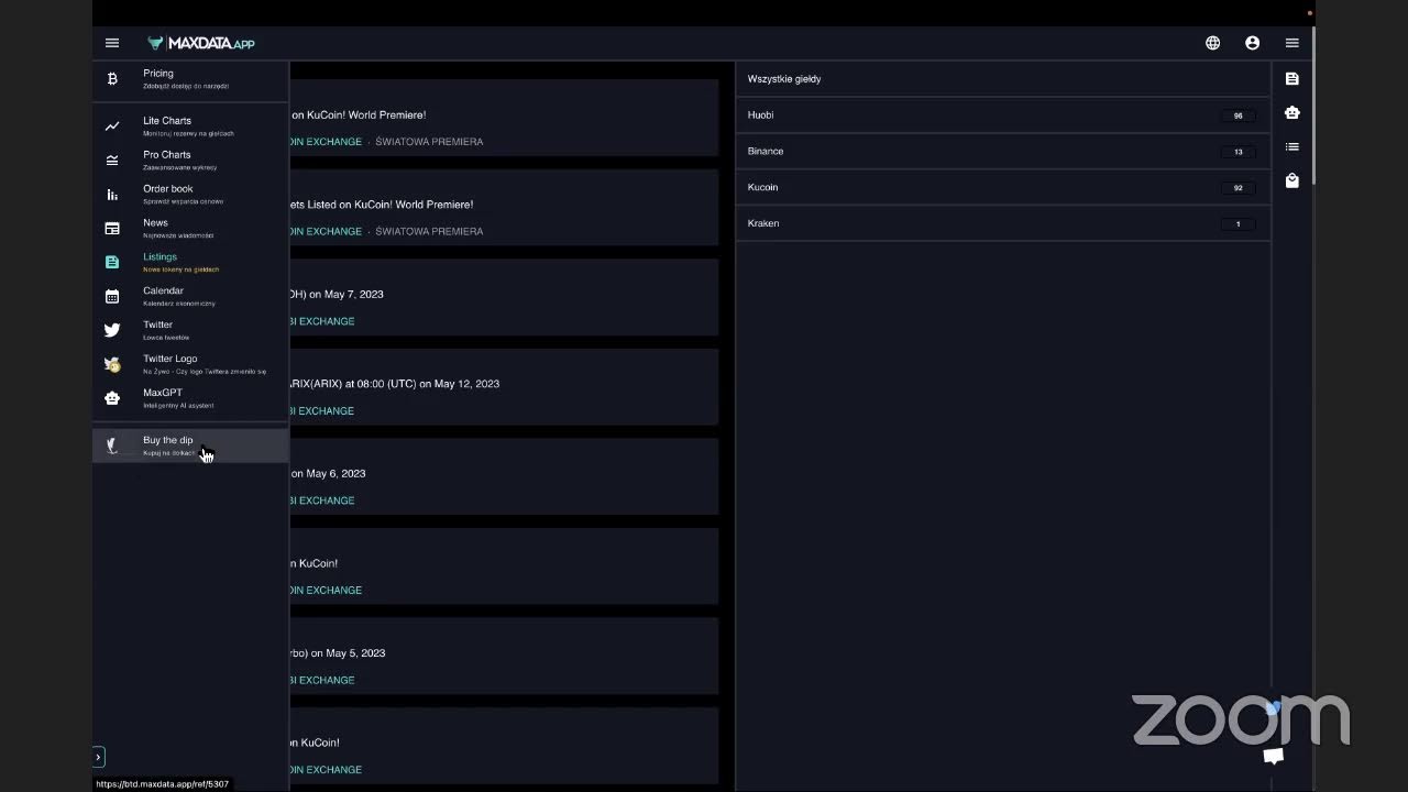 Obecne i przyszłe funkcje MaxData.app - jak korzystać z narzędzi do spekulacji na rynku kryptowalut?