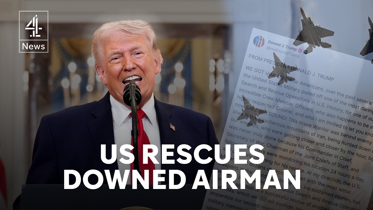 US rescues downed airman as Trump threatens Tehran