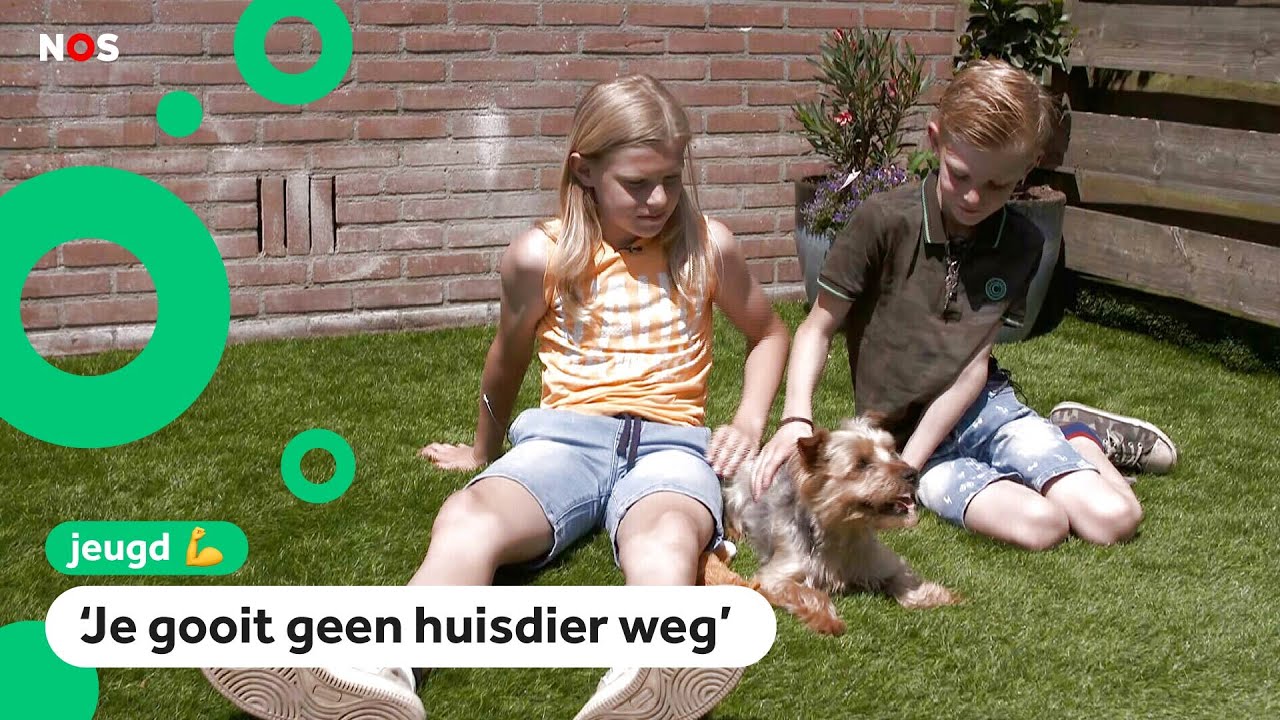 Hond Boris werd gevonden in container en woont nu bij Jarno en Matz