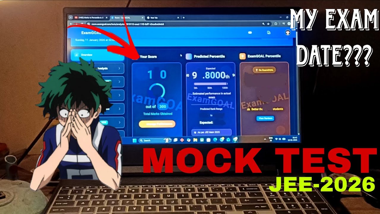 JEE MAINS DATE REVEALED!! & MOCK TEST 1**/300 [ JEE DROPPER ]