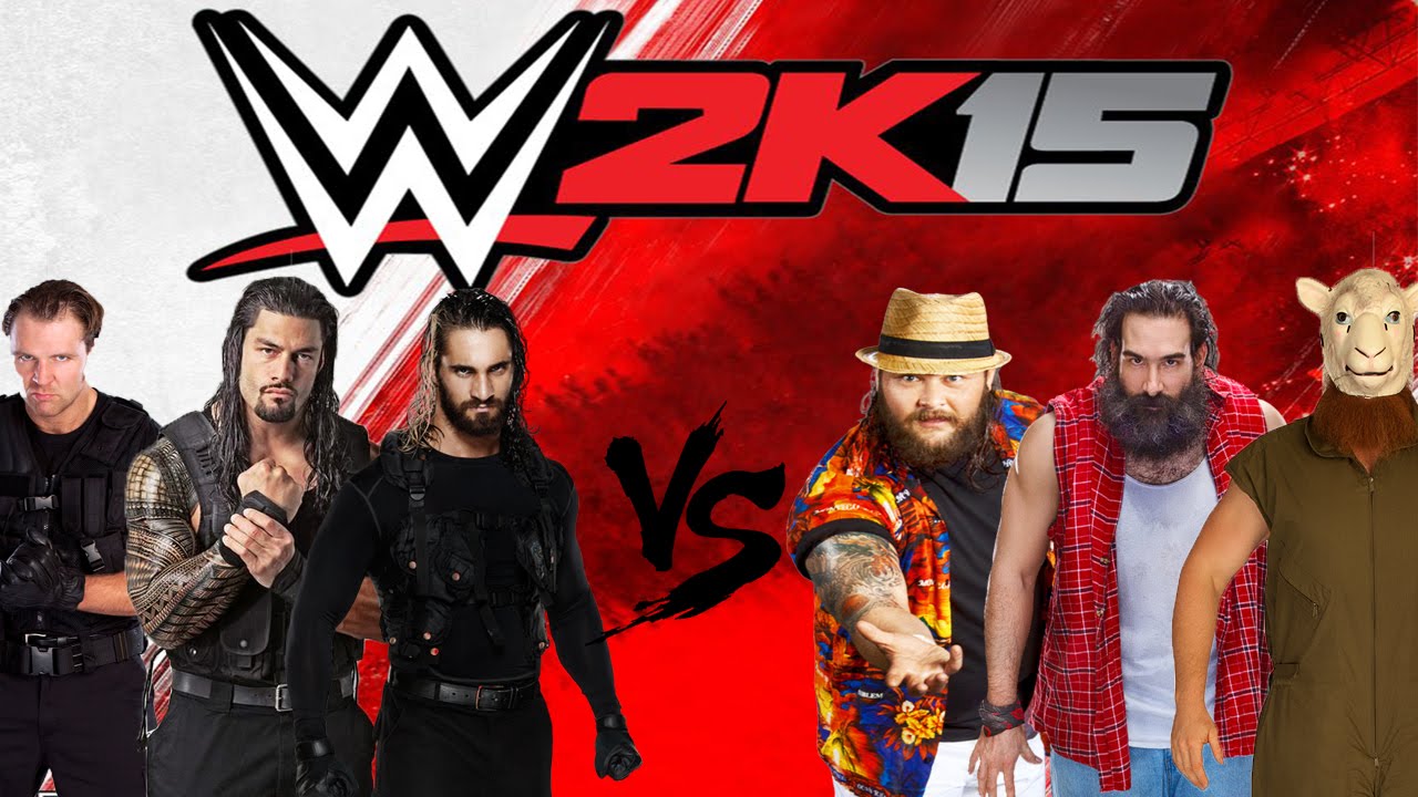 WWE 2K15 OFFICIAL GAMEPLAY ON XBOX 360 (THE SHIELD VS THE WYATT FAMILY)