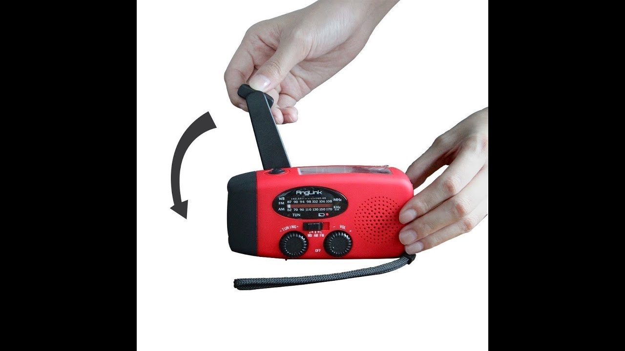 Solar Radio Dynamo Led Lampe AngLink AM/FM/NOAA  Wasserdicht Powerbank Wandern Camping Notfall