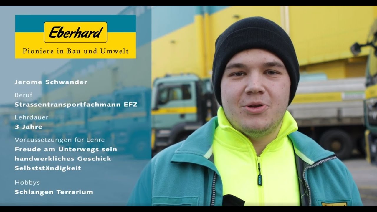 Strassentransportfachmann EFZ - Jerome bei Eberhard