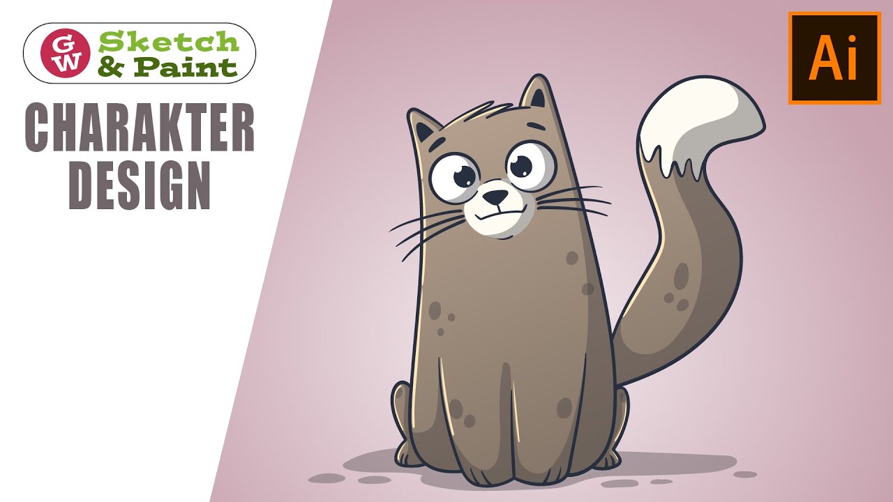 Charakter-Design mit Adobe Illustrator: Kleine Katze