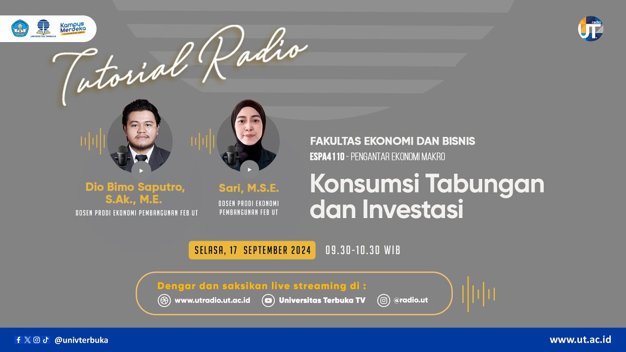 Konsumsi Tabungan dan investasi ~ ESPA4110 Pengantar Ekonomi Makro