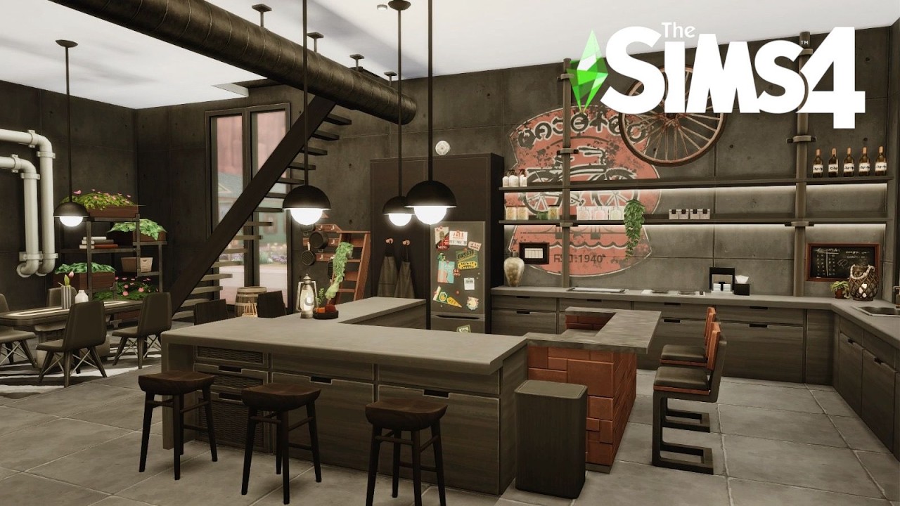 Industrial Loft✨ | NoCC | ASMR Speedbuild | The Sims 4