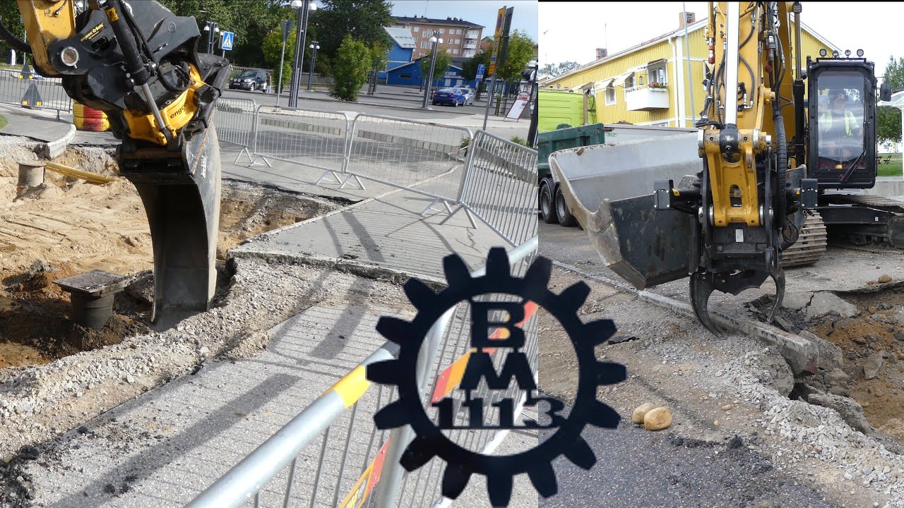 Cat 323FL with Engcon EC226 Tiltrotator in work