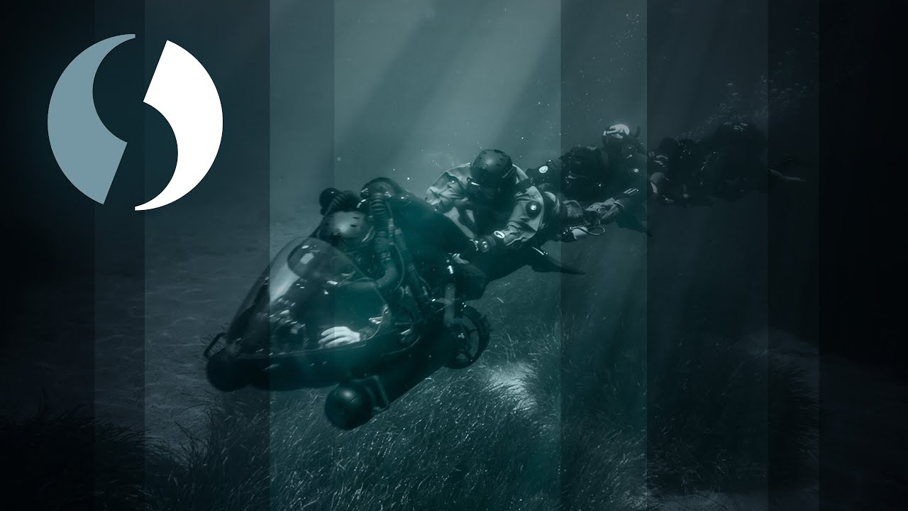 Seacraft DPC4 - Diver Propulsion Craft towing 6 divers. Big SOF teams transport underwater.