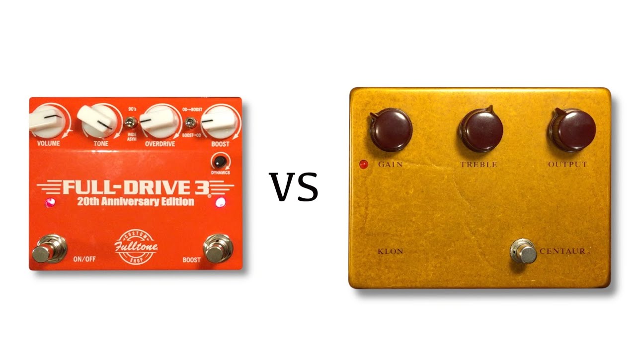 Fulltone Fulldrive 3 vs Klon Centaur