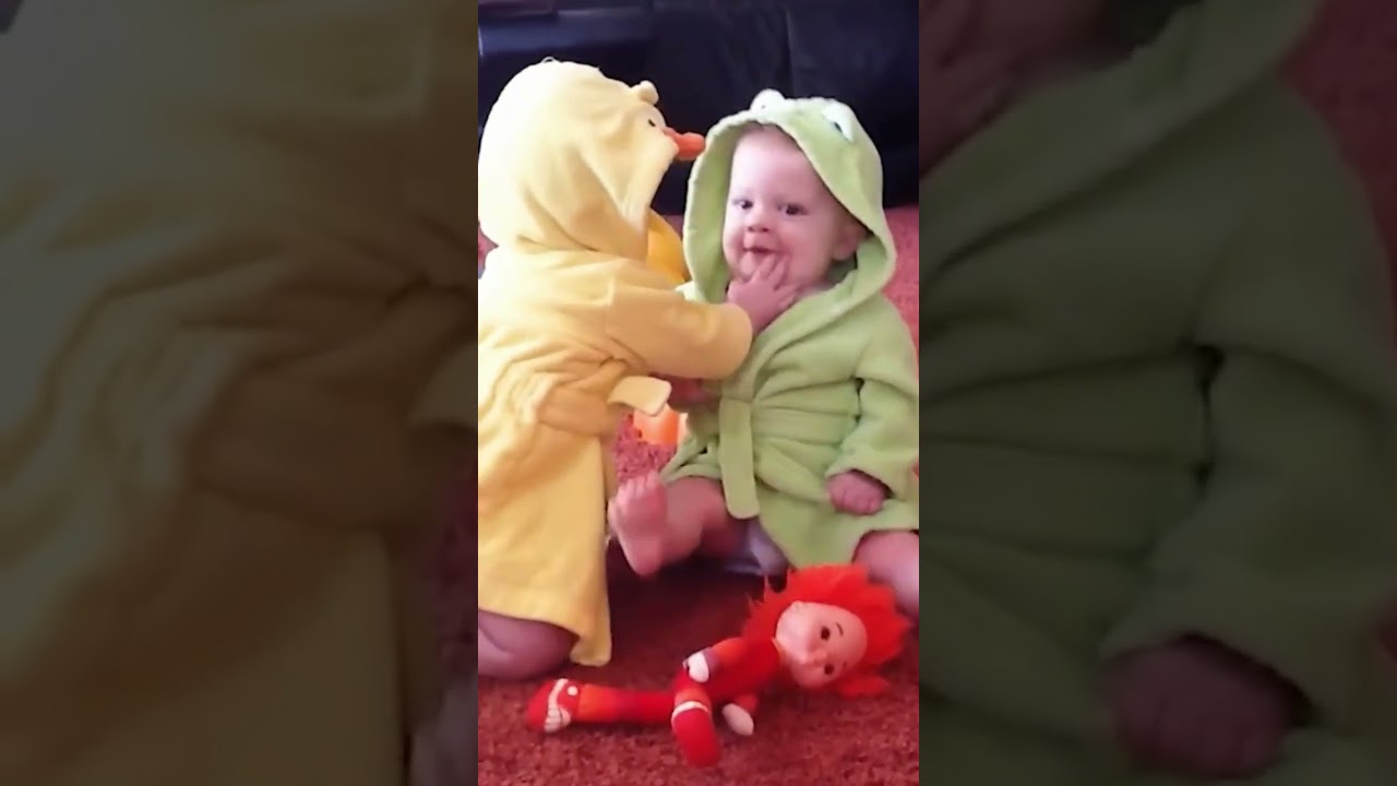 Cute Twin Babies Being Playful, Who's The Troublemaker? Pt. 2