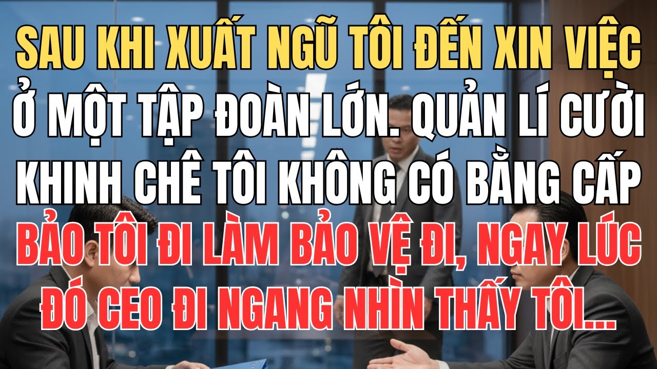 Bị Quản Lí Chê Không Bằng Cấp, Ngay Lúc Đó CEO Đi Ngang Thì Nhận Ra Tôi Chính Là Người Đã Cứu Anh Ta