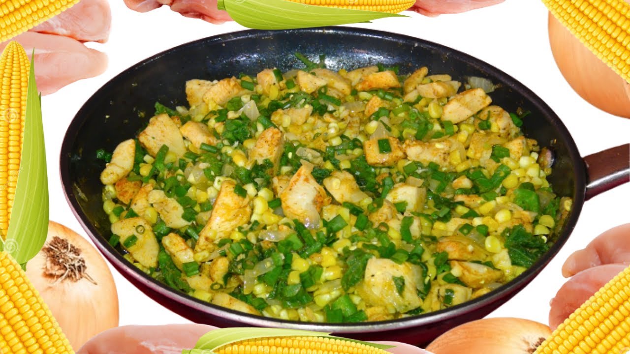 PEITO DE FRANGO COM MILHO E CAMBUQUIRA  - #fog&atilde;odelenha