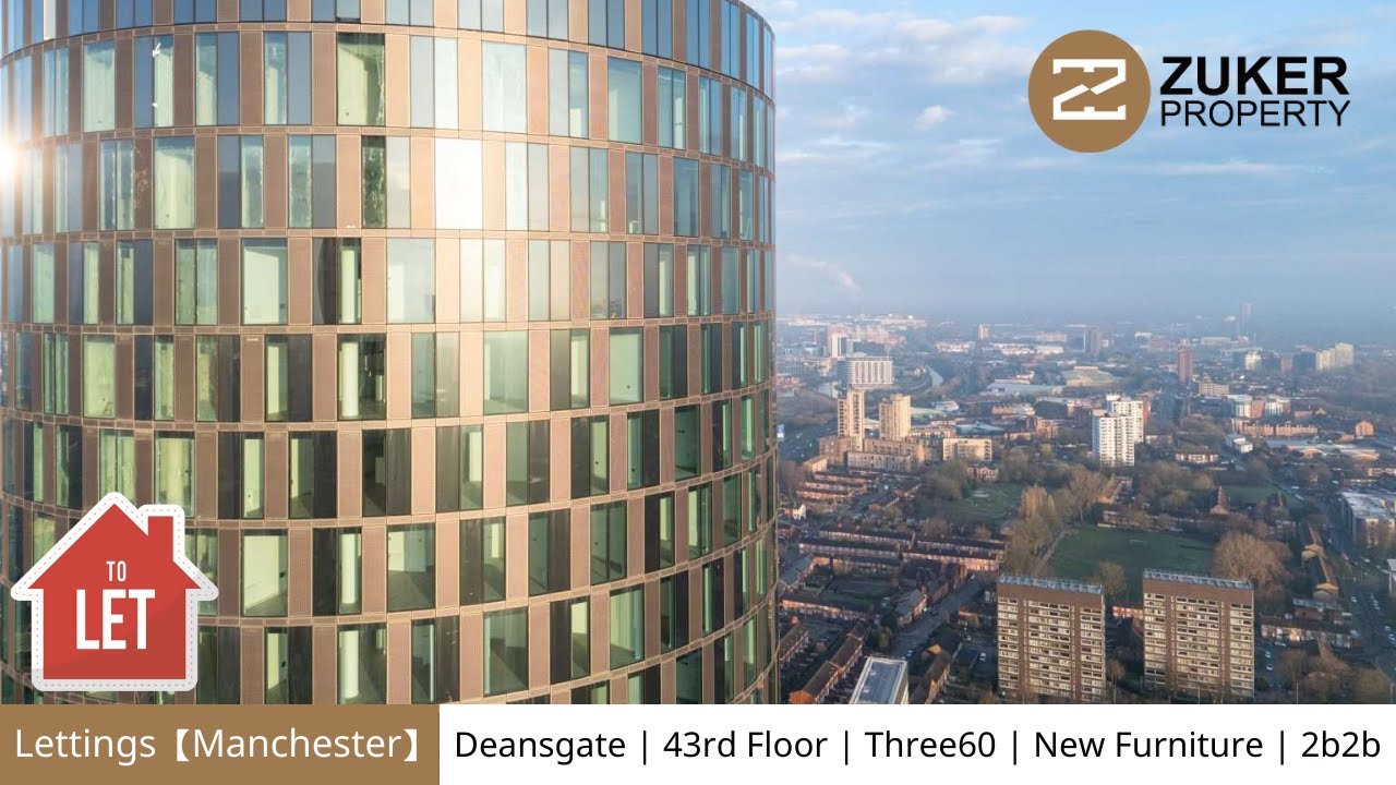 Lettings【Manchester】Deansgate | New Build | 43rd Floor | Three60 | New Furniture | 2b2b