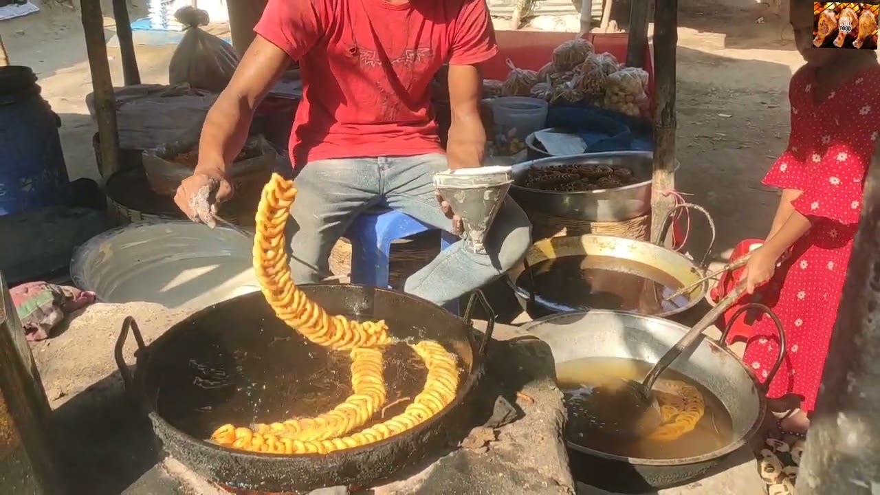 Best South Asia Street Food | Best Jalebi | 街头食品 | Gatemat | Stra&szlig;enessen | Уличная забегаловка