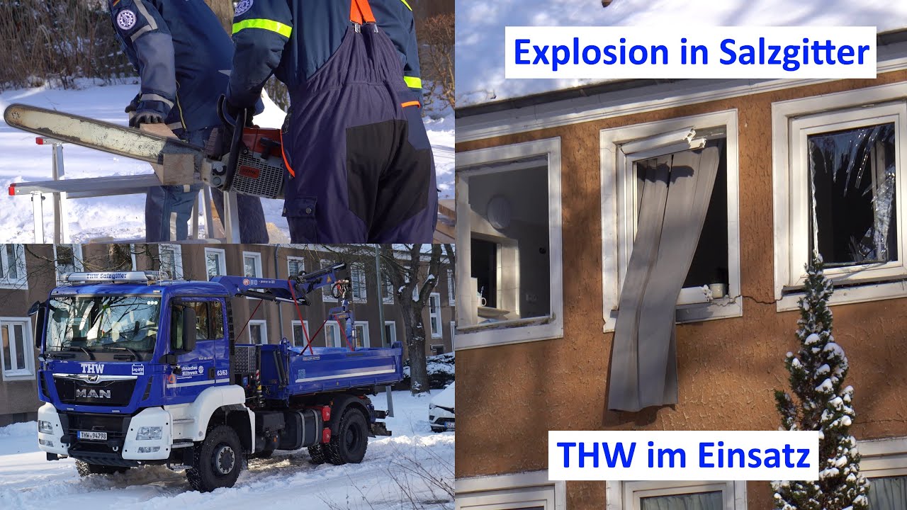 [EXPLOSION IN SALZGITTER] THW im Einsatz nach Wohnungsexplosion in Salzgitter-Lebenstedt