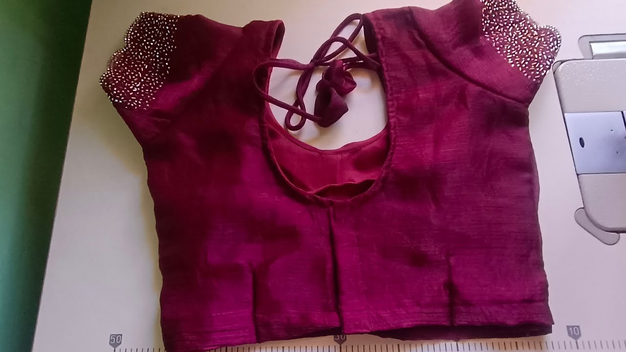 Back hook blouse stitching video,back open blouse stitching video.