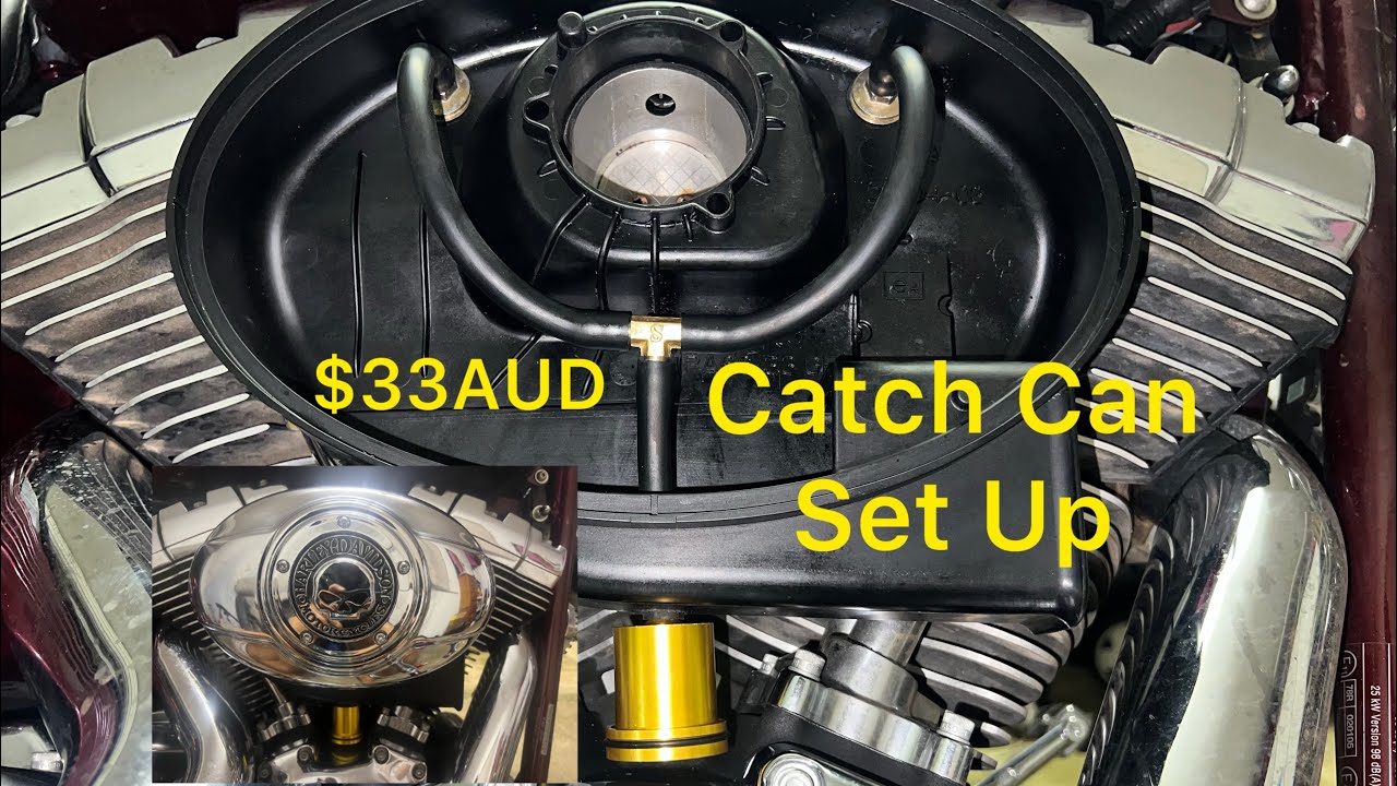 Budget External Breather Catch can for Harley Twin Cam 96.