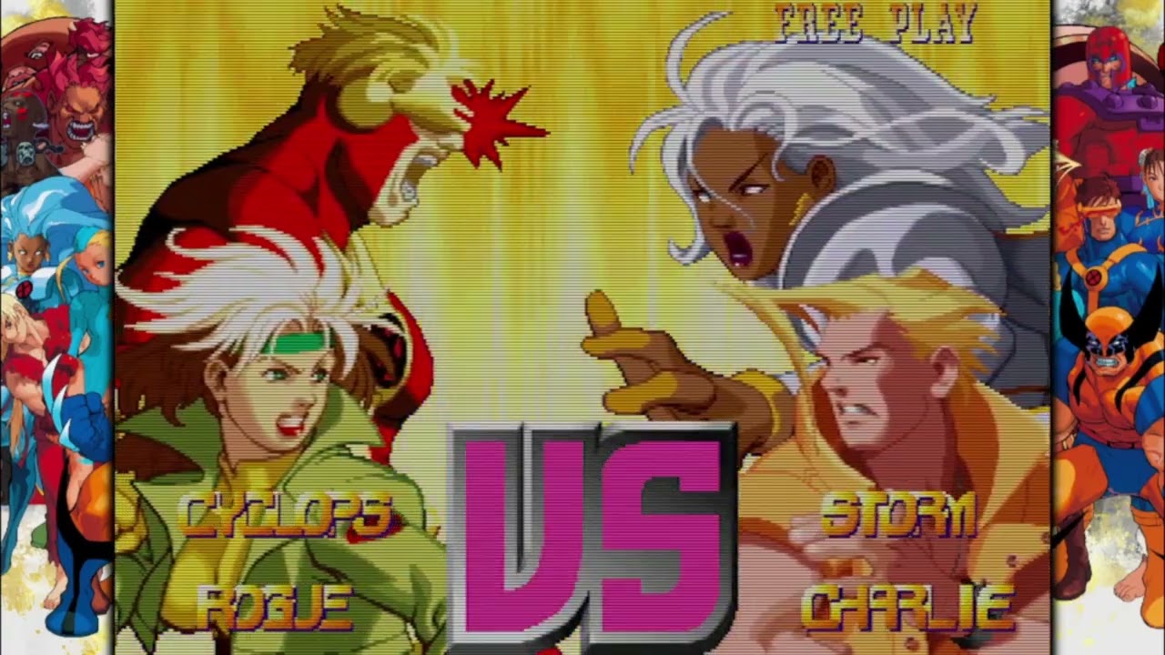 X-Men vs Street Fighter Cyclops Rogue