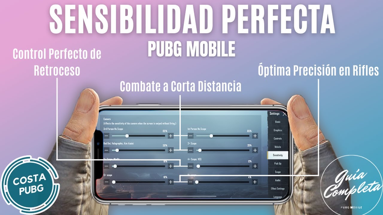 SENSIBILIDAD: 100% CERO RETROCESO - El MEJOR Método | Handcam (+Entrenamiento) - PUBG Mobile