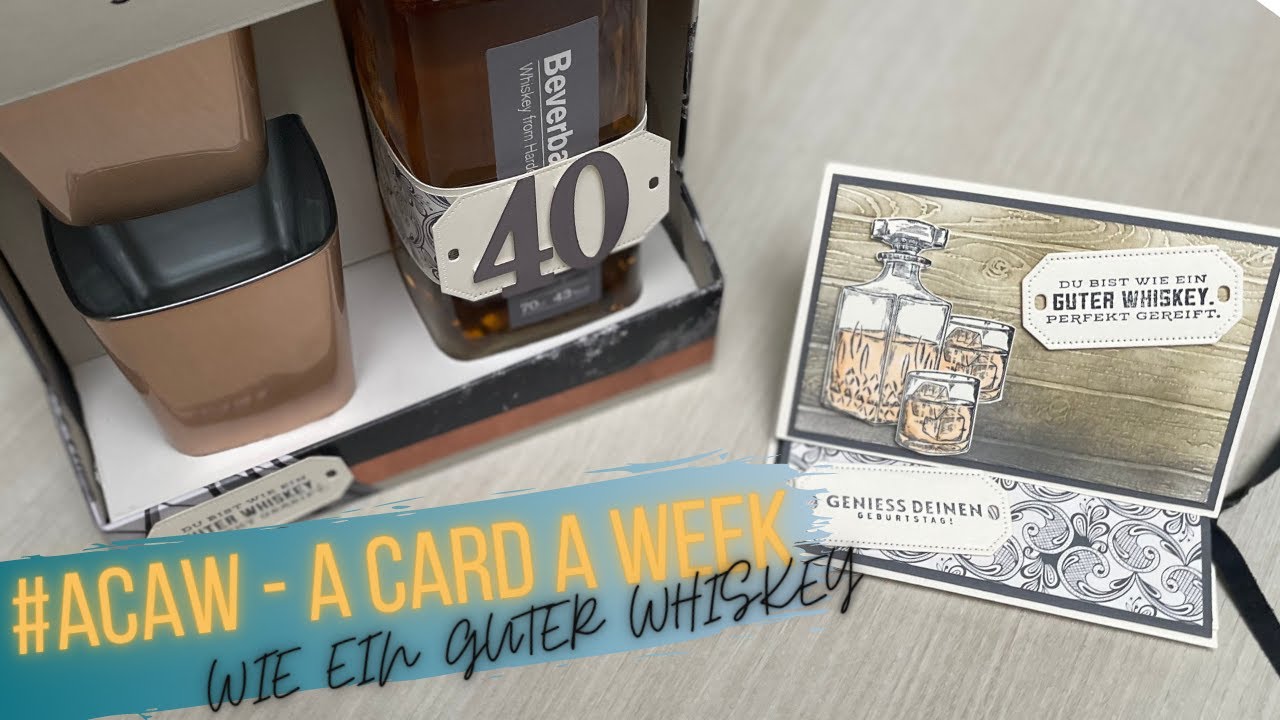 Geburtstagskarte Wie ein guter Whisky - Double Slider Easel Card basteln Stampin' Up! DIY Anleitung