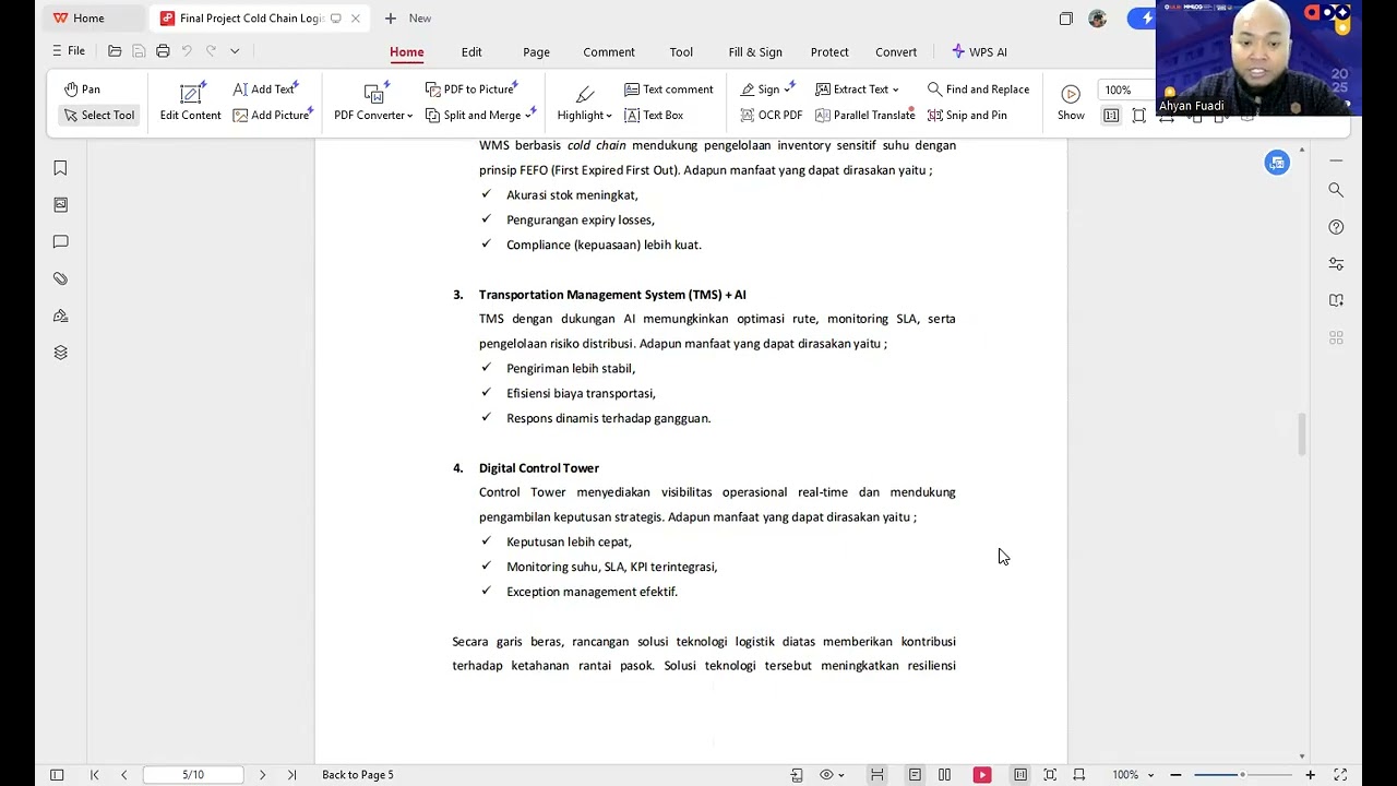 Final Project Cold Chain Logistics - Ahyan Fuadi 211250023