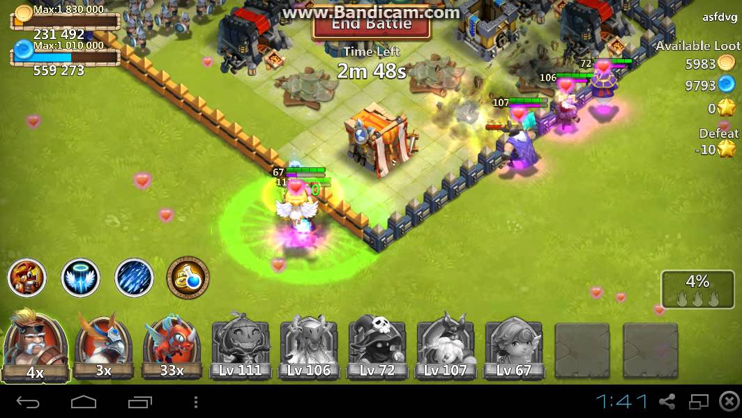 castle clash, cupid and pumpkin duke working together!