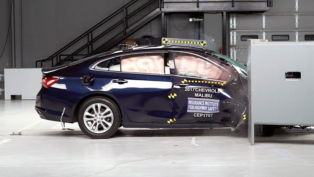 2017 Chevrolet Malibu passenger-side small overlap IIHS crash test