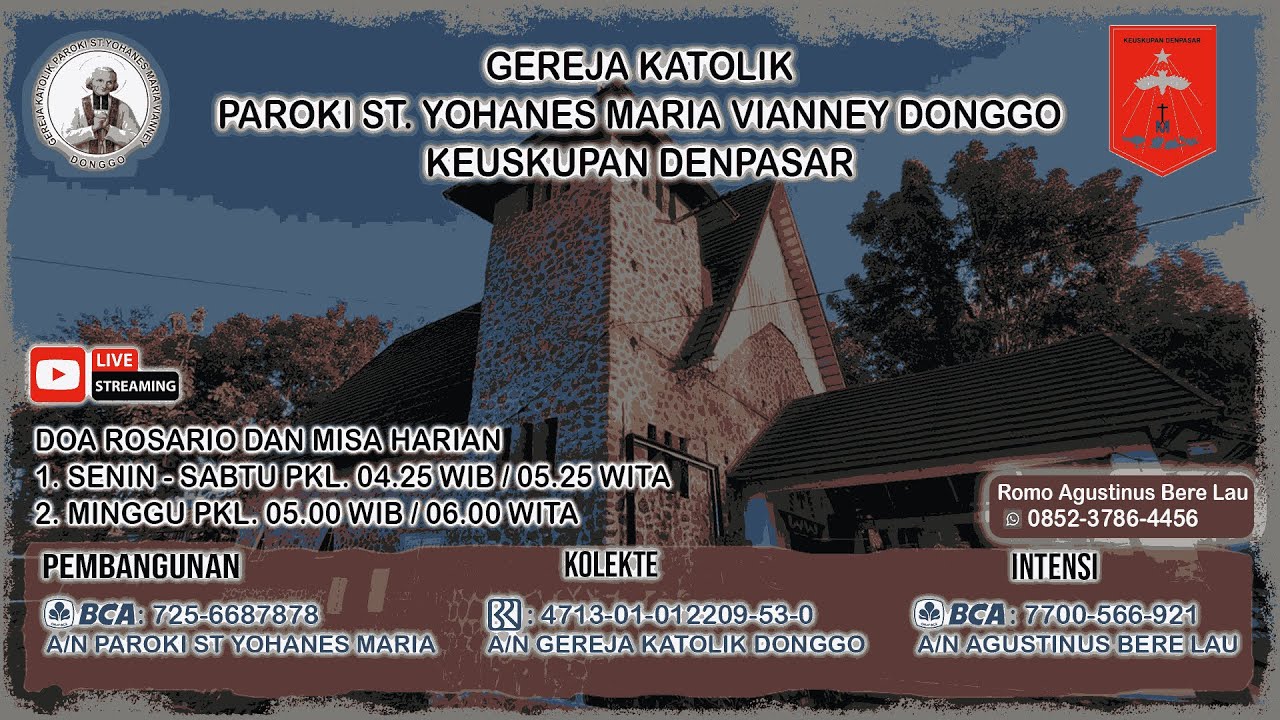 HARI MINGGU PRAPASKAH I | Minggu, 22 Februari 2026 | Pukul 05.30 WIB / 06.30 WITA