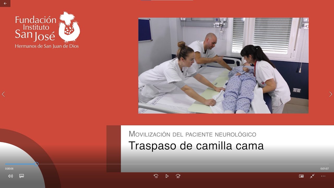 Traspaso de camilla a cama