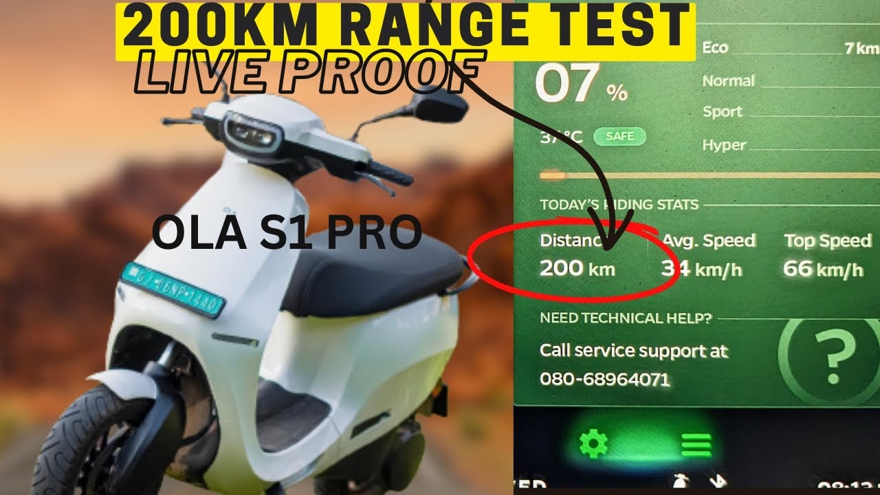 How to get 200KM range in Ola S1pro|| #olas1pro range test in eco mode || #ಕನ್ನಡ