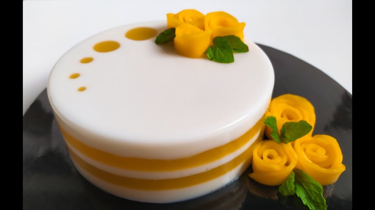 [甜品] 芒果燕菜蛋糕 | mango jelly cake