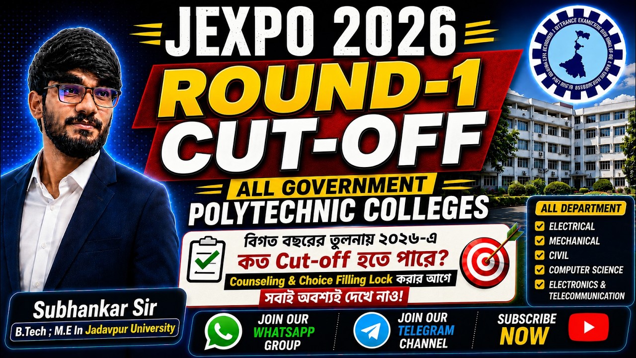 JEXPO 2026😱Round-1🔥Expected Cut-off🔥All Government Polytechnic🚨College & Branch-wise Cut-off #jexpo