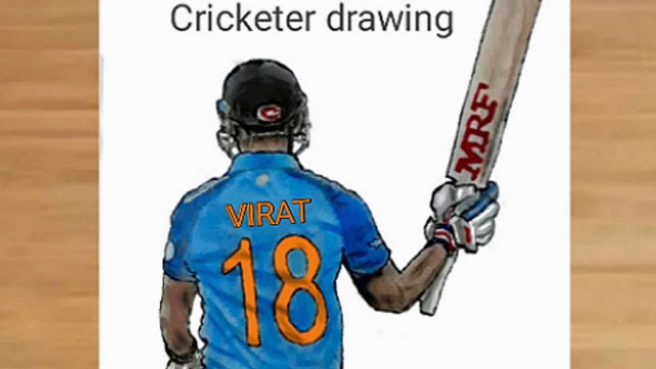How to draw Virat Kohli (Cricketer) back side pose || Virat Kohli drawing || Virat Kohli