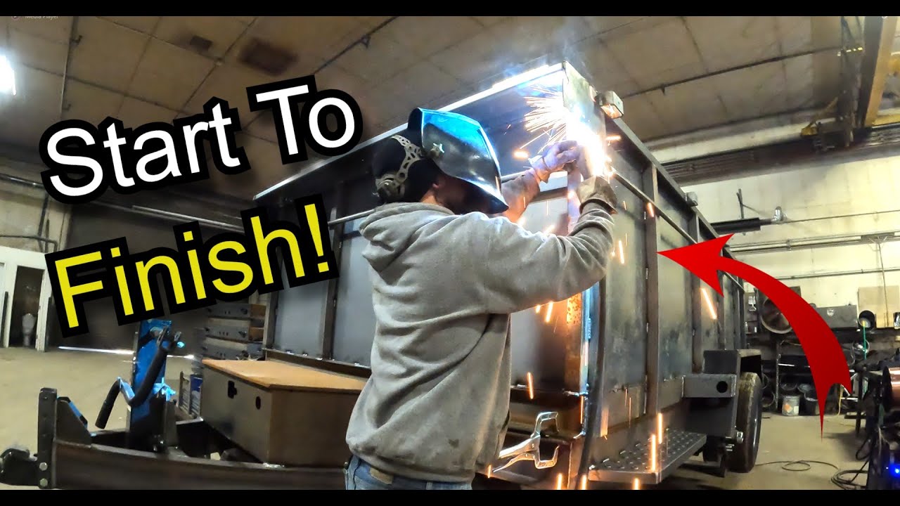 Welding POV: 3Ft Dump Trailer FULL BUILD! | Production Work