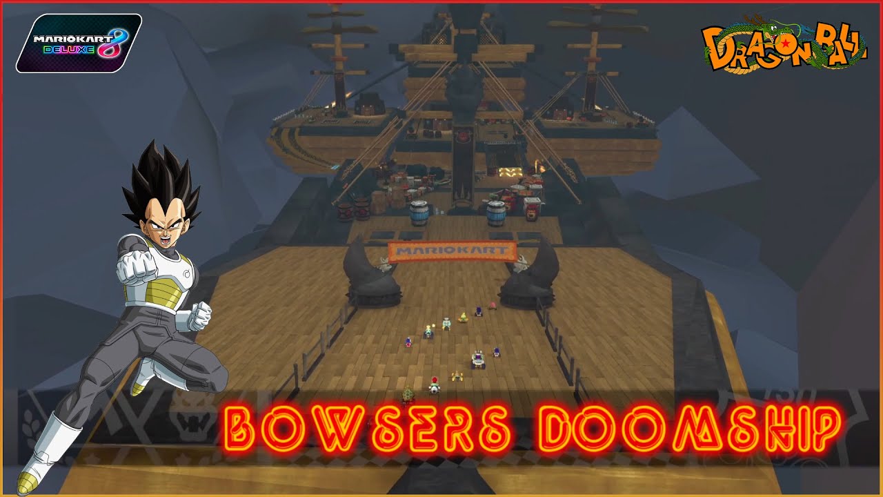 Mario Kart 8 Deluxe Custom Track Bowsers Doomship with Vegeta