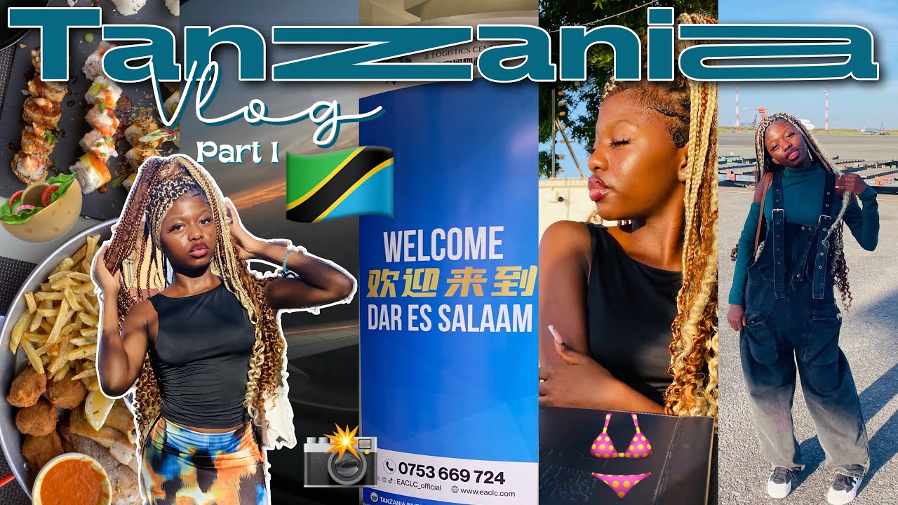 TANZANIA VLOG pt.1 | Airport, seafood, flights, Dar Es Salaam, Swimming, outfits, etc KhanuK