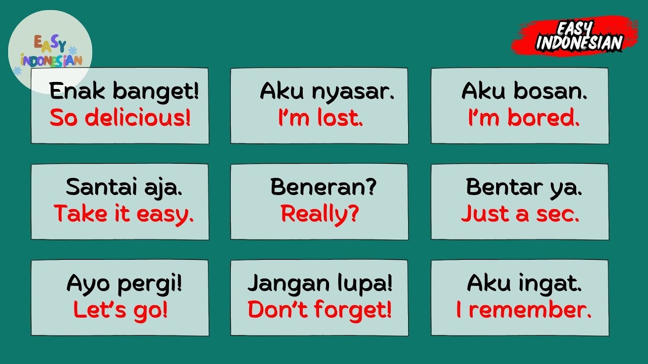 TOP 100 Easy Bahasa Indonesia Phrases for Daily Conversation | Speak Indonesian Like a Native!