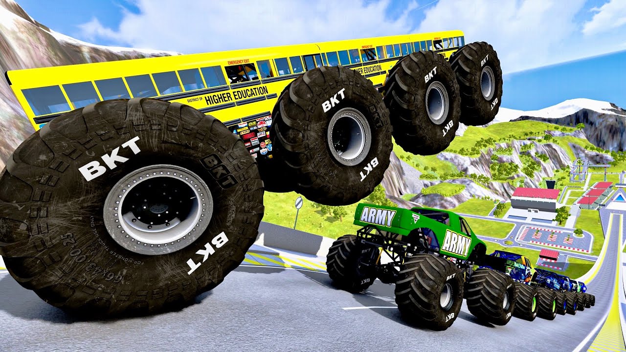 Extreme Monster Truck Car Jumping Adrenaline Rush!