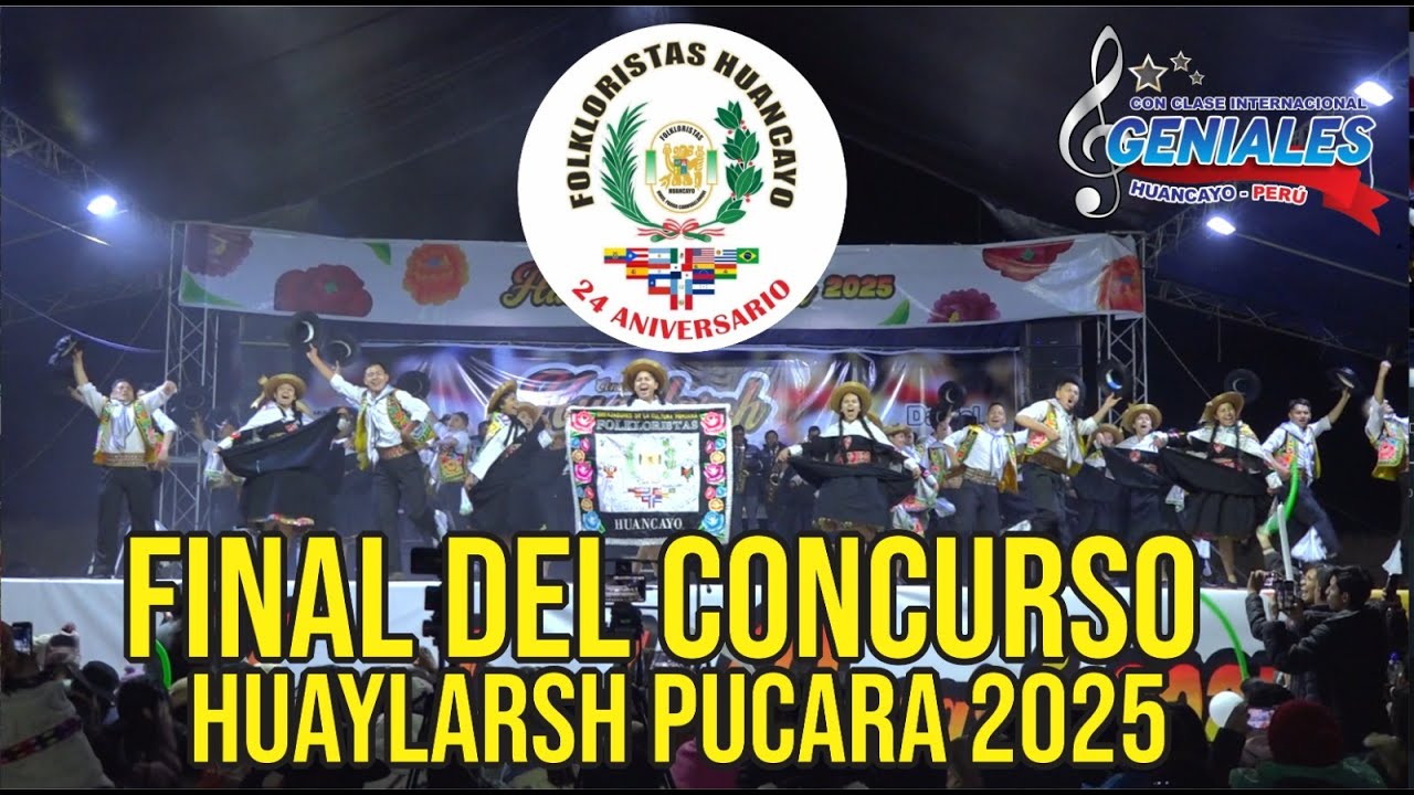 Folkloristas Huancayo en La final del Concurso de  Huaylarsh Pucarino 2025
