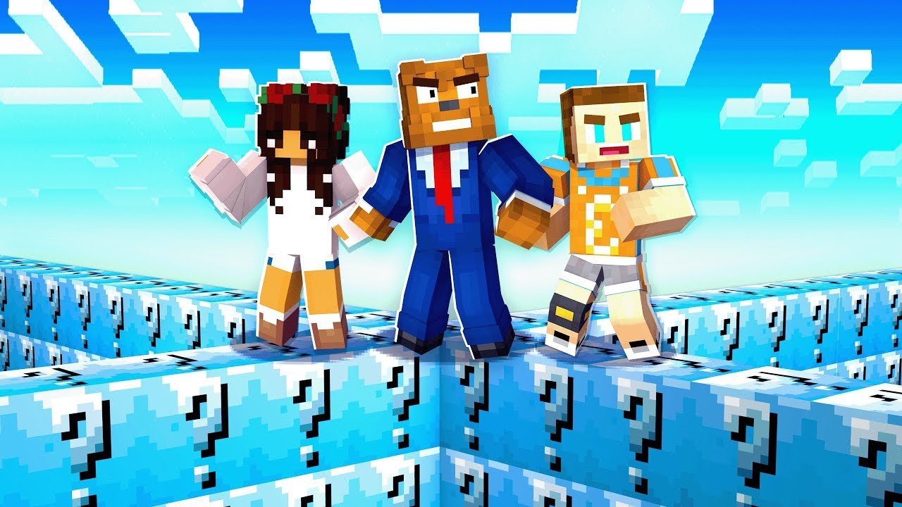 6 Player Lucky Block Walls In Minecraft