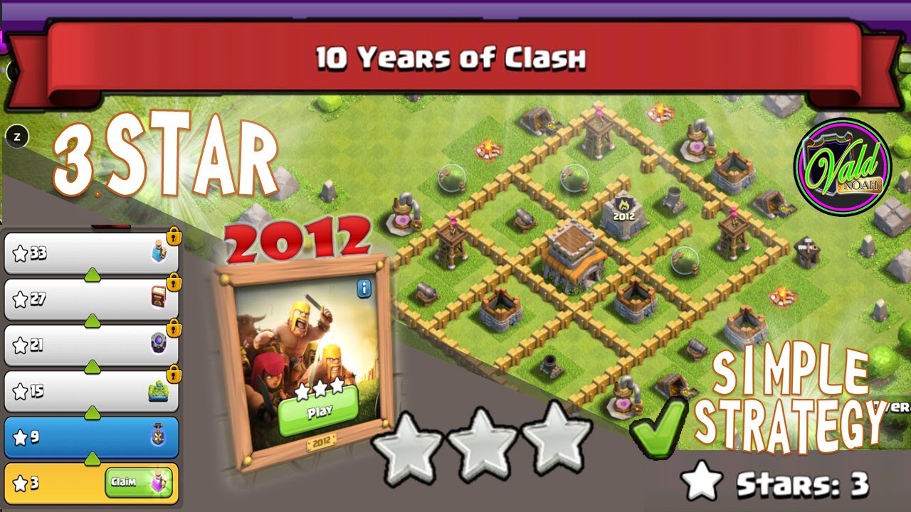 [10 Years of Clash] How to 3 Star 2012 challenge | Clash of Clans