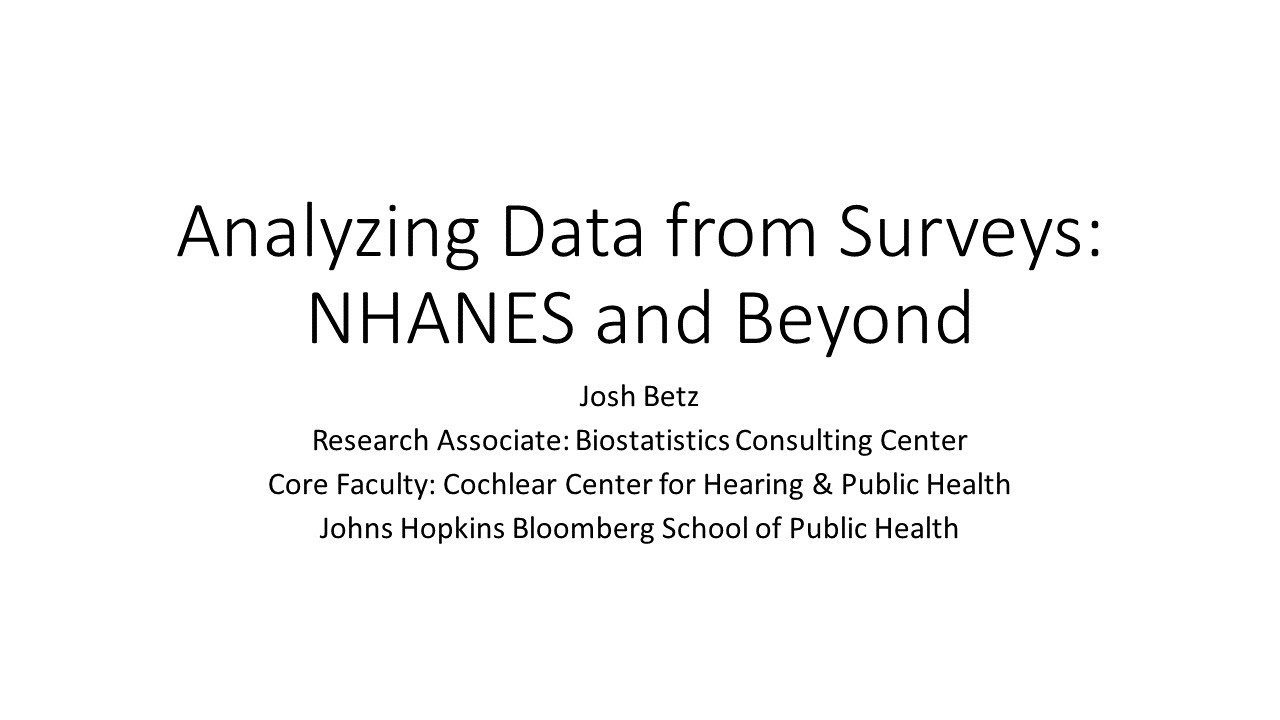 NHANES Symposium Part 4