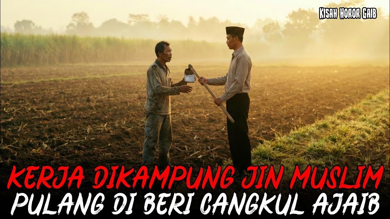 PETANI MISKIN KERJA TANAM TEBU DIKAMPUNG JIN MUSLIM PULANG DIBERI HADIAH CANGKUL AJAIB