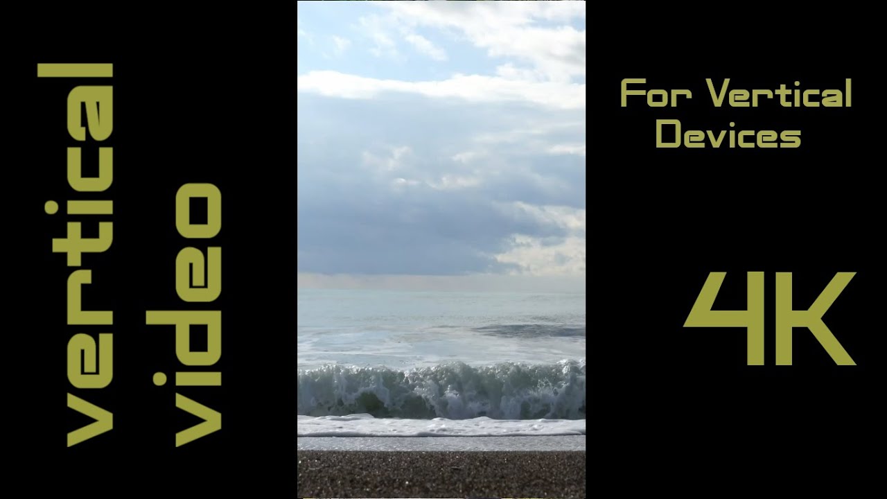 Aesthetic Beach Waves - Beautiful Crashing Ocean Waves - 4K Vertical Video - 2 hours