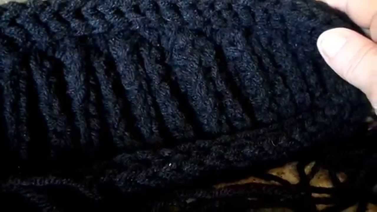 Crochet Double thickness slipper soles back & forth